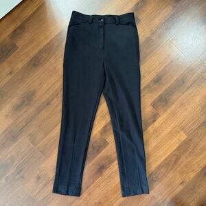 Dries Van Noten High Rise Skinny Wool Blend Dress Pants Black Career Sz40 (US 4)